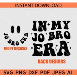 Retro In my Jo Bro Era SVG, In my Jo Bro Era Smile SVG, In my Jo Bro Era retro wavy text SVG