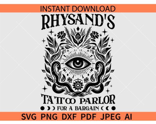 Rhysand's Tattoo Parlor for a bargain SVG, Acotar Velaris SVG, Feyre And Rhysand shirt SVG