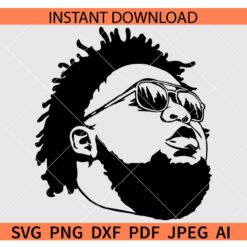 Rod Wave Sunglasses SVG, Rod wave Silhouette SVG, Rodwave American Rapper And Singer SVG
