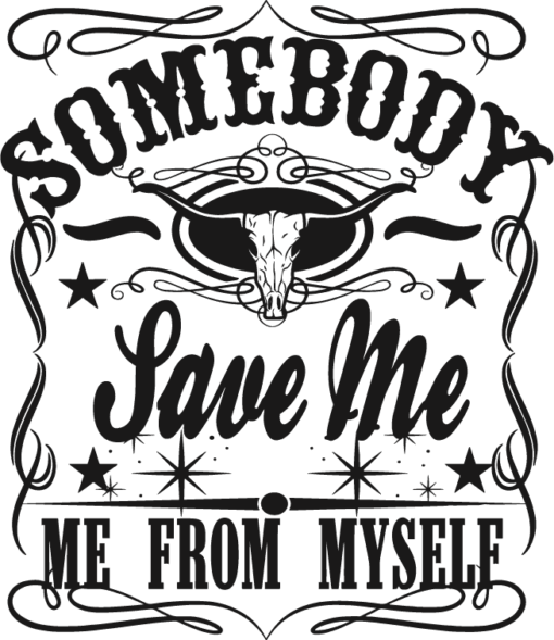 Save me SVG, Somebody save me from myself SVG, Jelly Roll Save Me SVG, Jelly Roll Bull Skull SVG