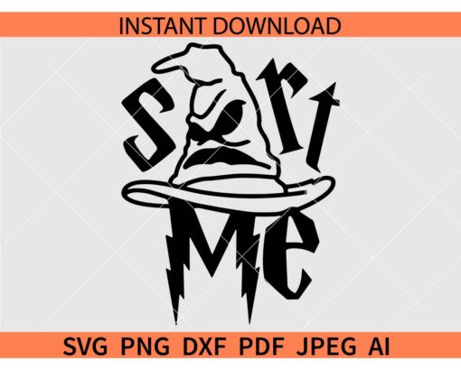 Sorting Hat SVG, Sort Me Wizard SVG