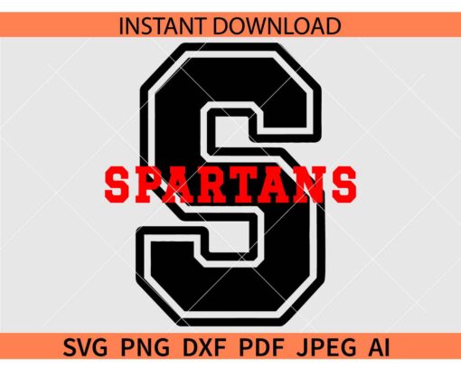 Spartans SVG, Spartans S Logo SVG, The Spartans Logo SVG