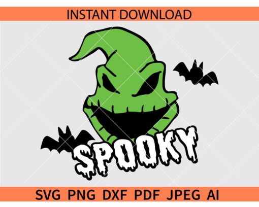 Spooky Oogie Boogie SVG, Spooky Oogie Boogie Bats SVG, Halloween Spooky Oogie Boogie SVG