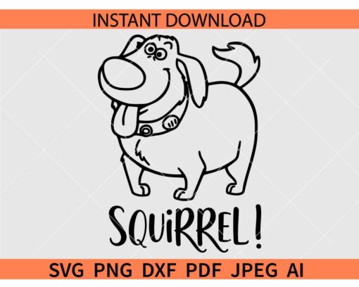 Squirrel Dug Dog SVG, Disney Adventure SVG, Disney fairyland SVG
