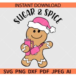 Sugar and spice gingerbread man SVG