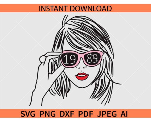 Taylor Swift 1989 Sunglasses SVG, Taylor Swift 1989 SVG, 1989 era SVG