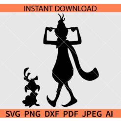 The Grinch and his pet dog max SVG, Grinch and Max SVG