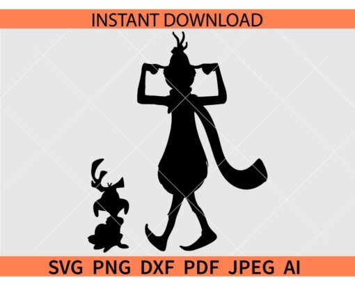 The Grinch and his pet dog max SVG, Grinch and Max SVG