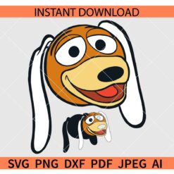 Toy Story Slinky Dog Face SVG, Layered Toy Story Slinky Dog Face SVG
