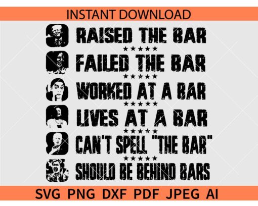 Trump-raised-the-bar-SVG, Funny Republican Women’s SVG, American President  SVG, Funny Trump Politicians SVG