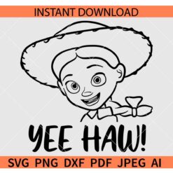 Yee Haw Jessie Toy Story SVG, Yee Haw Jessie Coloring Page SVG