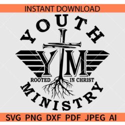 Youth Ministry Rooted in Christ SVG, Christianity SVG, Youths for Christ SVG