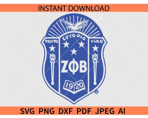Zeta-Phi-Beta-Shield-svg, Shield Svg, Dove svg, Phi Beta Sigma SVG, Zeta Phi Beta Shield Clipart SVG