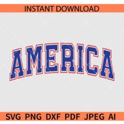 America Varsity Font SVG, 4th of July  America Varsity Font SVG