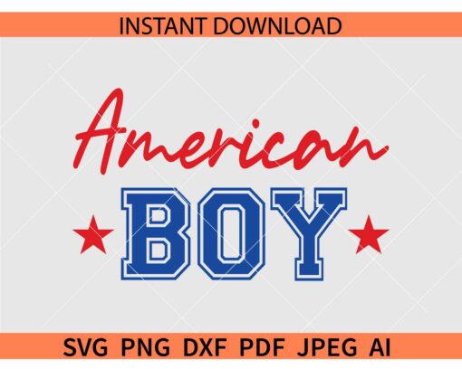 American Boy SVG, 4th of July Boy SVG, Independence Day Boy SVG