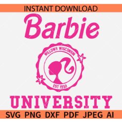 Barbie University SVG, Willows Wisconsin Est 1959 Barbie SVG, Barbie University Est 1959 SVG