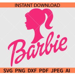 Barbie head SVG, Barbie Ponytail SVG