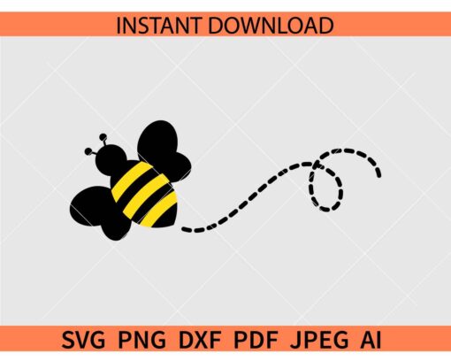 Bee Trail SVG, Bee Path SVG