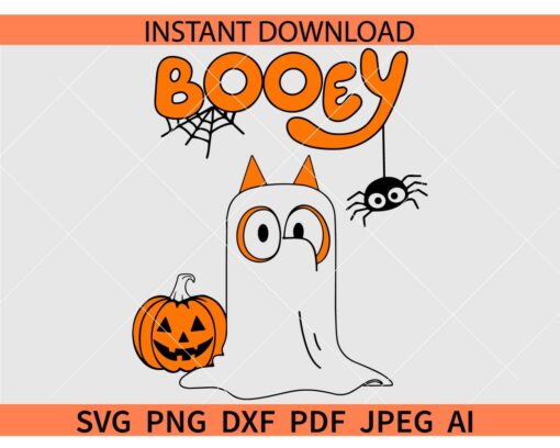 BlueY Dog Halloween SVG, Halloween Bingo SVG, Bingo Booey SVG