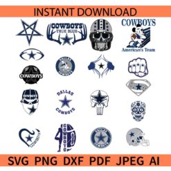 Dallas Cowboys Bundle SVG, The Cowboys Bundle SVG