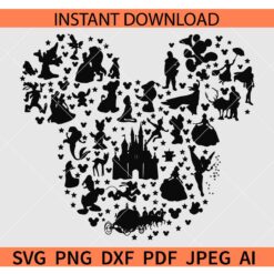 Disneyland Scene Mickey Head SVG