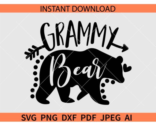 Grammy bear Silhouette SVG