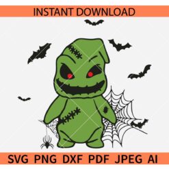 Halloween oogie boogie SVG, Trick Or Treat Oogie SVG, Halloween oogie with Bats and spider web SVG