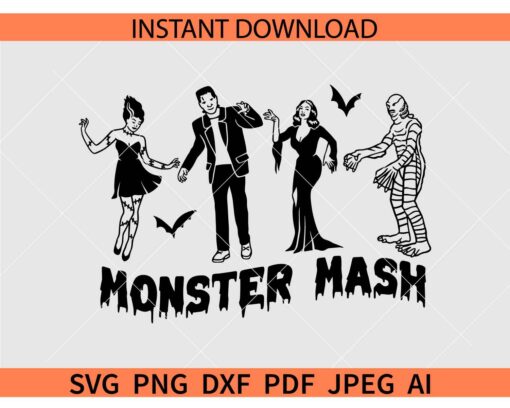 Halloween party monster mash SVG, Monster Mash Halloween Party SVG