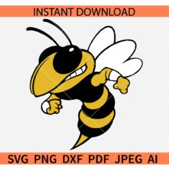 Hornet Bee Mascot SVG , Bumblebee mascot SVG, Hornet mascot SVG