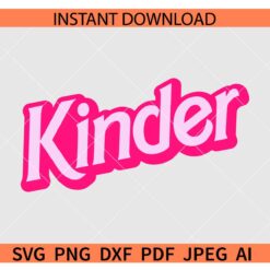 Kinder Barbie SVG, Kindergarten Barbie SVG