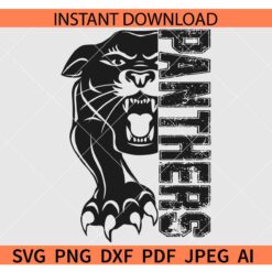 Panthers SVG, Aggressive Black Panther SVG, Distressed panthers SVG, The Panthers SVG
