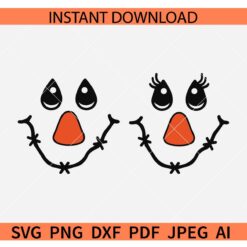 Scarecrow Face SVG, Mr and Mrs Scarecrow Face SVG, Coupe Scarecrow Face SVG
