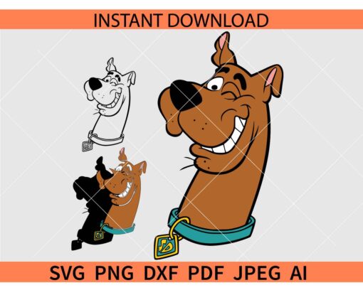 Scooby Doo SVG, Winking Scooby Doo SVG