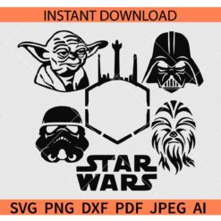 Star Wars SVG, Darth Vader Face SVG, Star Wars Logo SVG
