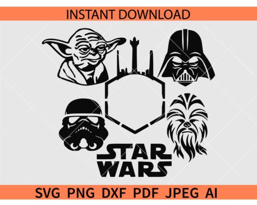 Star Wars SVG, Darth Vader Face SVG, Star Wars Logo SVG