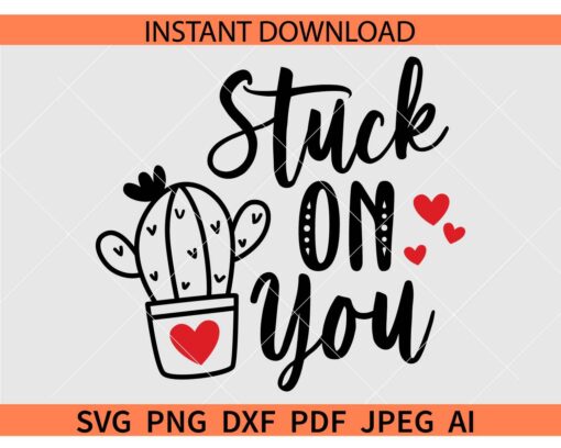 Stuck on You SVG, Valentines SVG
