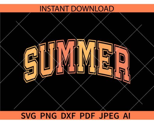 Summer Varsity Font SVG