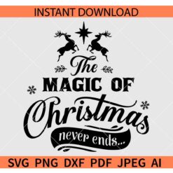 The Magic of Christmas never ends SVG