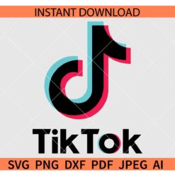 TikTok Logo SVG, Colored TikTok Logo SVG