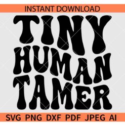 Tiny Human Tamer retro wavy text SVG