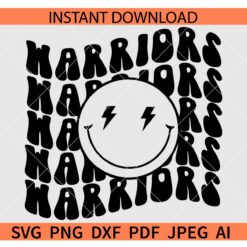 Warriors smiley face SVG, Retro Warriors smiling face SVG, The Warriors smile SVG