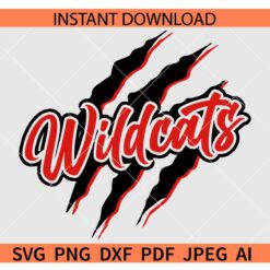 Wildcats red claw marks SVG, Wildcats red scratch marks SVG