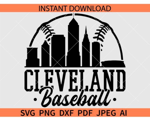 Cleveland Baseball SVG, The Cleveland Baseball SVG