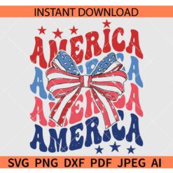 Coquette American Flag SVG, Distressed Coquette American Flag SVG