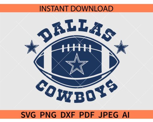 Dallas Cowboys football SVG, The Dallas SVG, Team Dallas Football Logo SVG