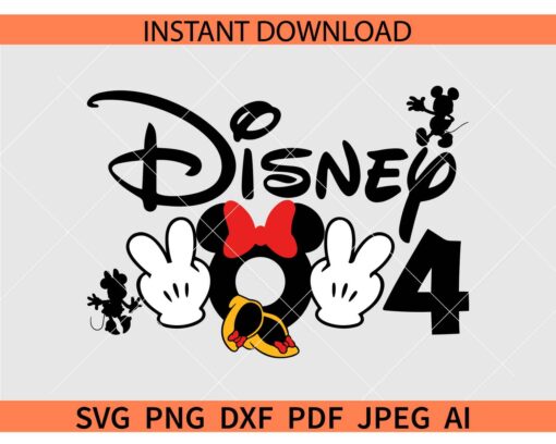 Disney 2024 Minnie SVG, Minnie shoes and gloves Disney 2024 SVG