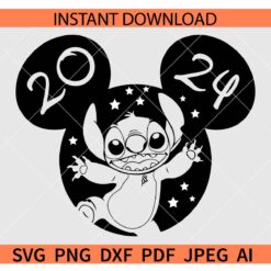 Disney Stitch SVG, Stitch inside Disney ears SVG