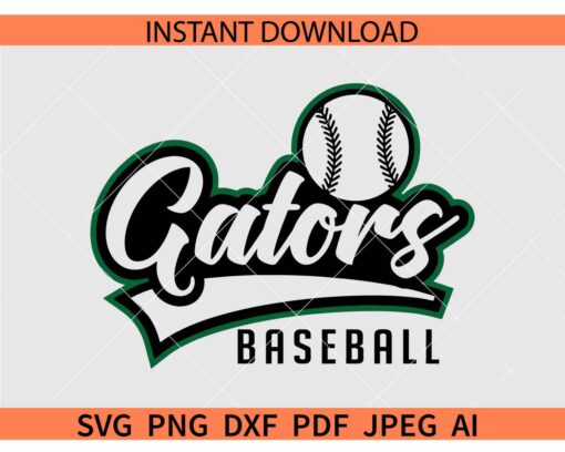 Gators baseball SVG, Baseball Ball Gators SVG