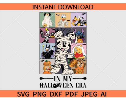 In my Halloween era Disney Mummy SVG, In my Halloween era Disney Characters SVG