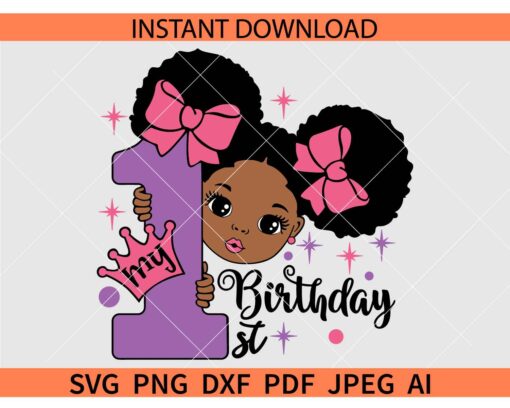 My 1st Birthday Peekaboo SVG, Peekaboo Birthday SVG